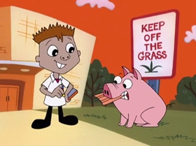 Screenshots from the 2000 Warner Bros. Television cartoon Rule the School