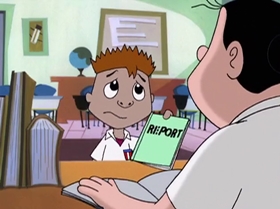 Screenshots from the 2000 Warner Bros. Television cartoon Rule the School