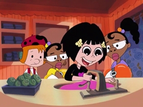 Screenshots from the 2000 Warner Bros. Television cartoon Boyz 