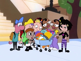 Screenshots from the 2000 Warner Bros. Television cartoon Boyz 