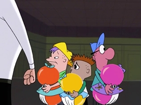 Screenshots from the 2000 Warner Bros. Television cartoon Boyz 