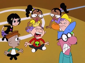 Screenshots from the 2000 Warner Bros. Television cartoon Boyz 