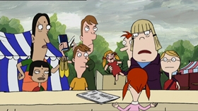 Screenshots from the 2000 Absolutely Productions cartoon Crush