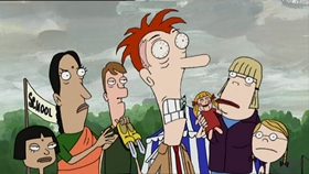 Screenshots from the 2000 Absolutely Productions cartoon Crush