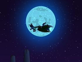 Screenshots from the 2001 Curiosity Company cartoon A Tale of Two Santas