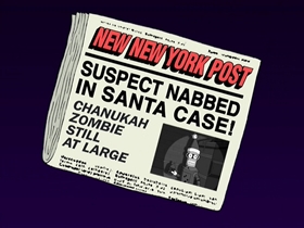 Screenshots from the 2001 Curiosity Company cartoon A Tale of Two Santas