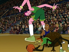 Screenshots from the 2001 Curiosity Company cartoon Time Keeps On Slippin