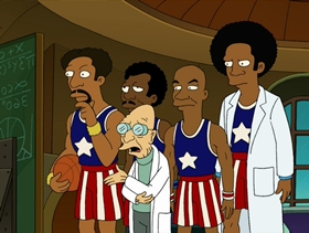 Screenshots from the 2001 Curiosity Company cartoon Time Keeps On Slippin