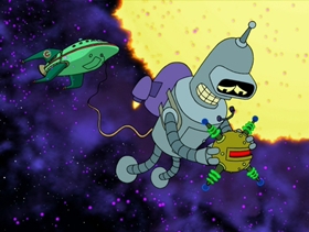 Screenshots from the 2001 Curiosity Company cartoon Time Keeps On Slippin