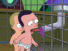 Screenshots from the 2001 Curiosity Company cartoon Time Keeps On Slippin