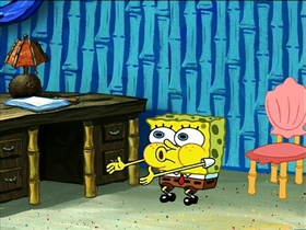 Screenshots from the 2001 United Plankton Pictures cartoon Procrastination