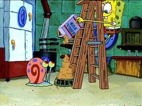 Screenshots from the 2001 United Plankton Pictures cartoon Procrastination