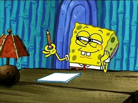 Screenshots from the 2001 United Plankton Pictures cartoon Procrastination