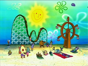 Screenshots from the 2001 United Plankton Pictures cartoon Procrastination