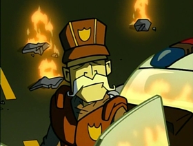 Screenshots from the 2001 Nickelodeon cartoon Invasion of the Idiot Dog Brain