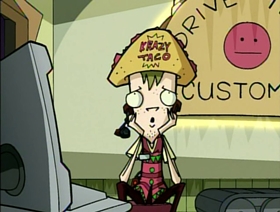 Screenshots from the 2001 Nickelodeon cartoon Invasion of the Idiot Dog Brain