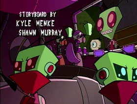 Screenshots from the 2001 Nickelodeon cartoon Invasion of the Idiot Dog Brain