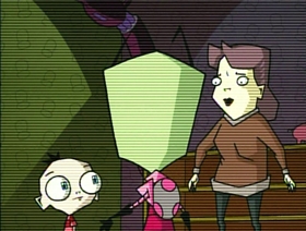 Screenshots from the 2001 Nickelodeon cartoon Invasion of the Idiot Dog Brain