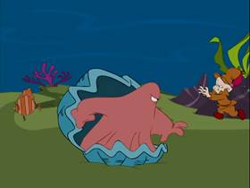 Screenshots from the 2001 Warner Bros. cartoon Speared, Seared and Feared