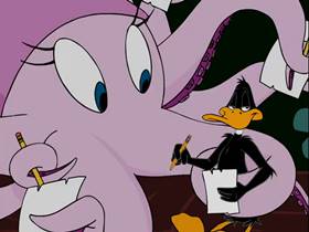 Screenshots from the 2001 Warner Bros. cartoon Speared, Seared and Feared