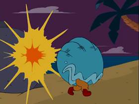 Screenshots from the 2001 Warner Bros. cartoon Speared, Seared and Feared