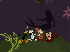 Screenshots from the 2001 Warner Bros. cartoon Speared, Seared and Feared