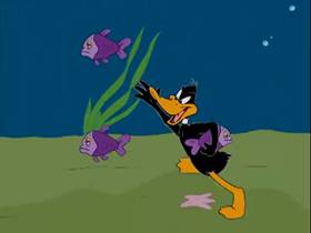 Screenshots from the 2001 Warner Bros. cartoon Speared, Seared and Feared