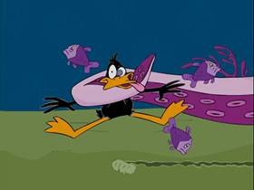 Screenshots from the 2001 Warner Bros. cartoon Speared, Seared and Feared