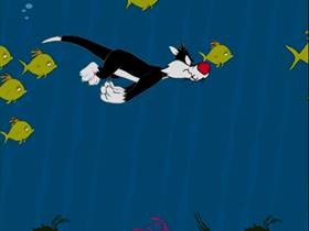 Screenshots from the 2001 Warner Bros. cartoon Speared, Seared and Feared