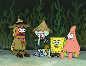 Screenshots from the 2002 United Plankton Pictures cartoon Club SpongeBob