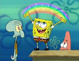 Screenshots from the 2002 United Plankton Pictures cartoon Idiot Box