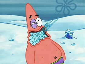 Screenshots from the 2002 United Plankton Pictures cartoon Snowball Effect