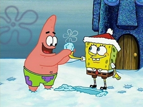 Screenshots from the 2002 United Plankton Pictures cartoon Snowball Effect