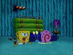 Screenshots from the 2002 United Plankton Pictures cartoon Can You Spare a Dime?