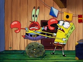 Screenshots from the 2002 United Plankton Pictures cartoon Can You Spare a Dime?