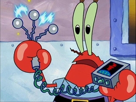 Screenshots from the 2002 United Plankton Pictures cartoon Can You Spare a Dime?