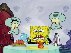 Screenshots from the 2002 United Plankton Pictures cartoon Squilliam Returns