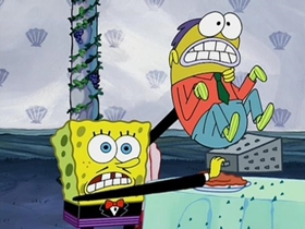 Screenshots from the 2002 United Plankton Pictures cartoon Squilliam Returns