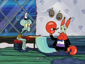 Screenshots from the 2002 United Plankton Pictures cartoon Squilliam Returns