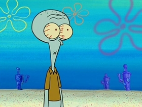 Screenshots from the 2002 United Plankton Pictures cartoon Squilliam Returns