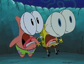 Screenshots from the 2002 United Plankton Pictures cartoon Rock-a-Bye Bivalve