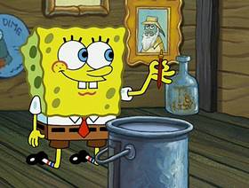 Screenshots from the 2002 United Plankton Pictures cartoon Wet Painters