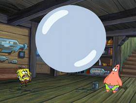 Screenshots from the 2002 United Plankton Pictures cartoon Wet Painters