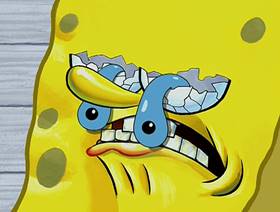 Screenshots from the 2002 United Plankton Pictures cartoon Wet Painters