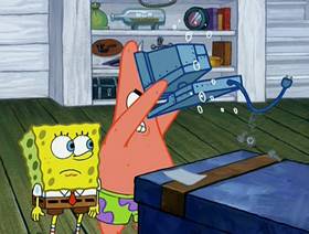 Screenshots from the 2002 United Plankton Pictures cartoon Wet Painters