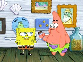 Screenshots from the 2002 United Plankton Pictures cartoon Wet Painters