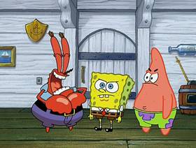 Screenshots from the 2002 United Plankton Pictures cartoon Wet Painters