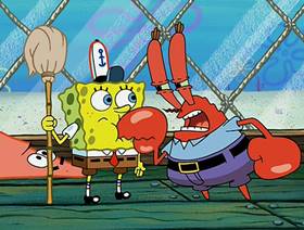 Screenshots from the 2002 United Plankton Pictures cartoon Wet Painters