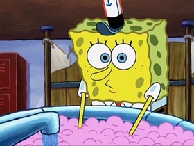 Screenshots from the 2002 United Plankton Pictures cartoon Krusty Krab Training Video