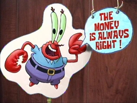 Screenshots from the 2002 United Plankton Pictures cartoon Krusty Krab Training Video